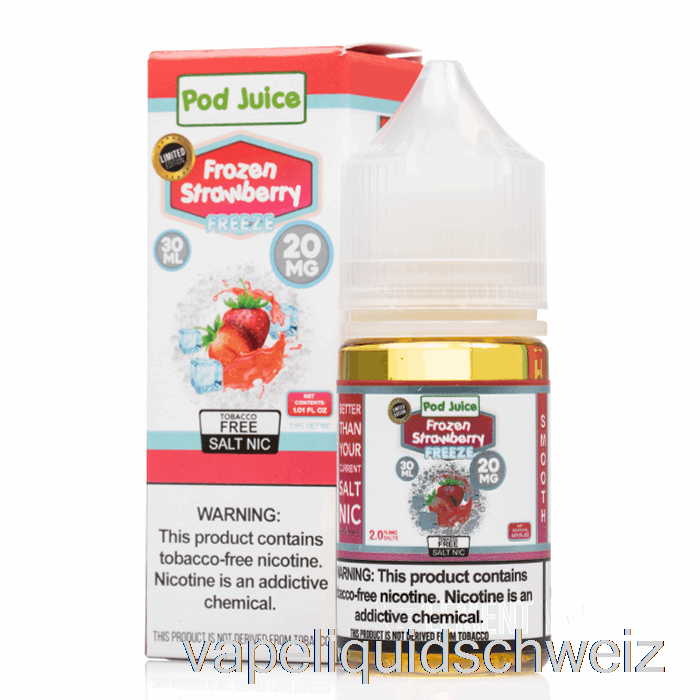 Gefrorener Erdbeer-Schotensaft Einfrieren - 30 Ml 20 Mg Vape Ohne Nikotin